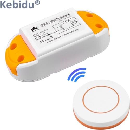 Kebidu 433Mhz RF Universal Wireless Remote Controls + AC 85V ~ 250V 110V 220V 1CH Switch Relay Receiver Module For Home Lighting