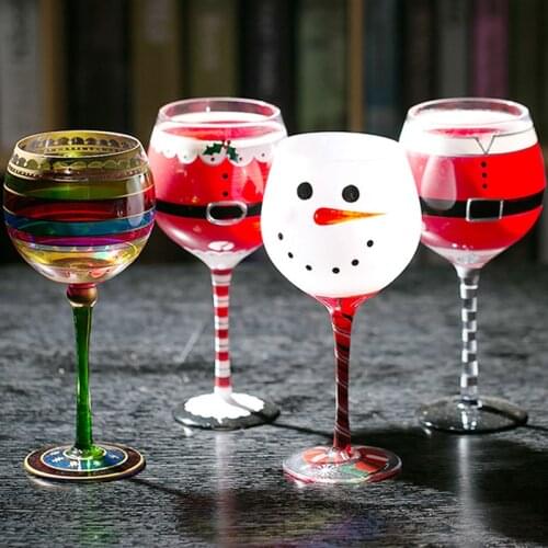 Lead-Free Creative Hand Painted Wine Glass Goblet Funny Wedding Champagne Cocktail Cup Bar Hotel Party Drinkware