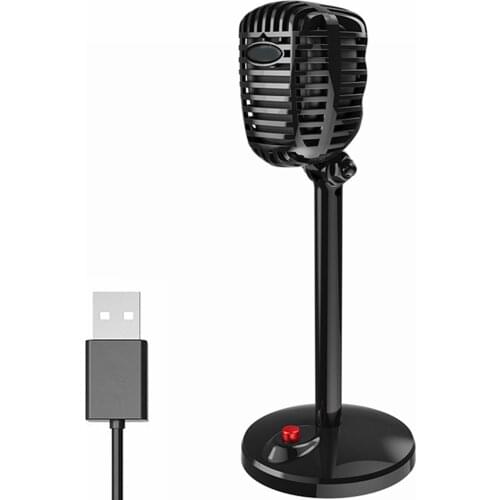 USB Microphone Desktop Microphone Recording Microphone PC Gaming Mic for Voice/Video Chat Conference