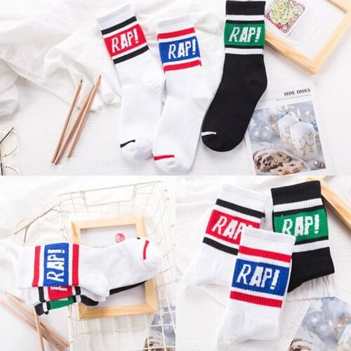 Fashion Socks Mens White Sports Socks Letter Cotton Socks Casual Streetwear Socks For Man Cool Tube Socks Sexy White Socks