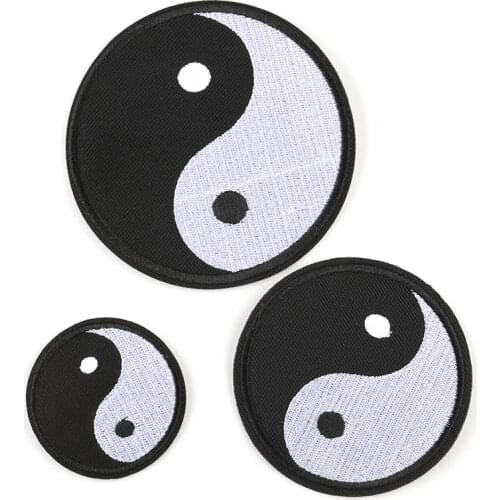 Five Elements Tai Chi Gossip Patches Clothing Applications Embroidered Stripes Badges Iron on Appliques Stickers for Clothes @G