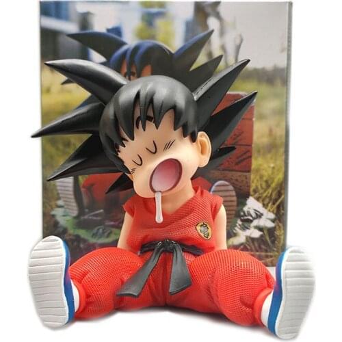 2021 New 10cm Anime Figures Dragon Ball Model Toys Sleeping Scene Childhood Wukong Doll Chassis Decoration Toys For Children