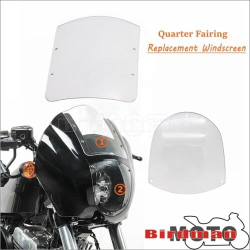 Motorcycle Quarter Headlight Fairing Replacement Windshield Screen for Harley Dyna 95-05 Sporster XL 88-up Low Glide FXR 1986-94