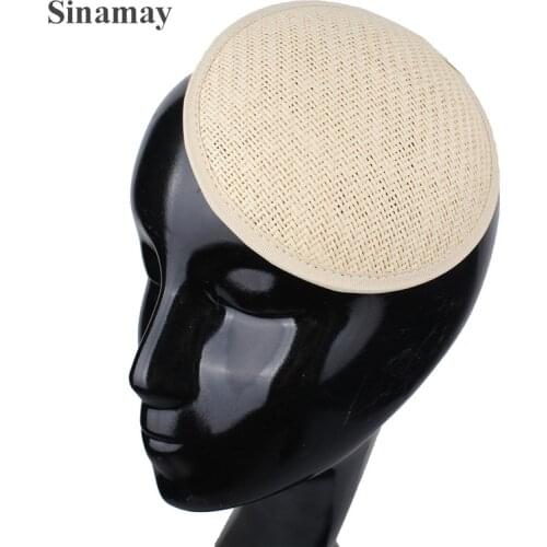 Vintage Beige Fascinator Base For DIY Millinery 13CM Cute Hats Headwear Material Accessories Craft Women Party Church 1Pcs/Lot