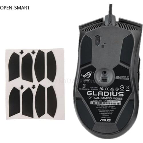 OPEN-SMART 2 Set 0.6mm Thickness Mouse Feet Mouse Skates for Asus ROG Gladius P501