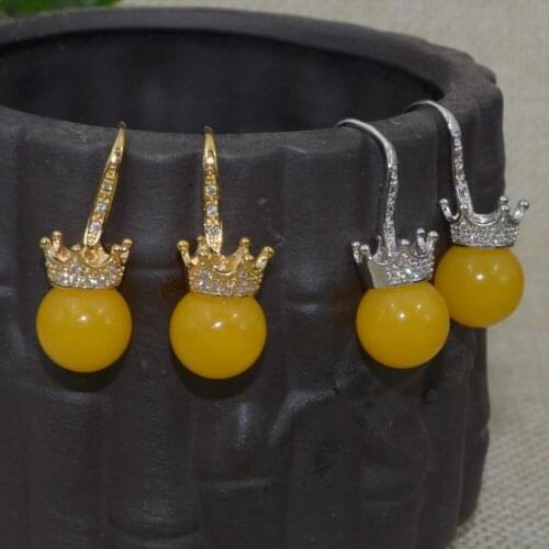 Baltic Ambers earrings Cool Stunning Genuine Natural Amberes Stone Trendy Antique Silver Jewelry luck Wedding earring