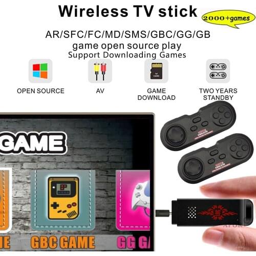 Retro Video Game Console With Dual 2.4G Wireless Gamepads Classic 2000+ Games for Family Mini TV Video Game Player Dropshipping