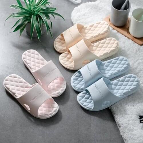 Bathroom Shower Slippers For Women Men Summer Soft Sole Non-slip Slides High Quality Beach Casual Shoes Home Pool Slipper