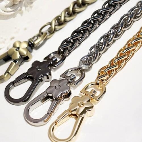 Heavy Bag Chain - Gold, Silver, Gun Black, Brusehd Bronze 8mm Metal Replacement Chain Shoulder Strap for Bag Handles, Straps