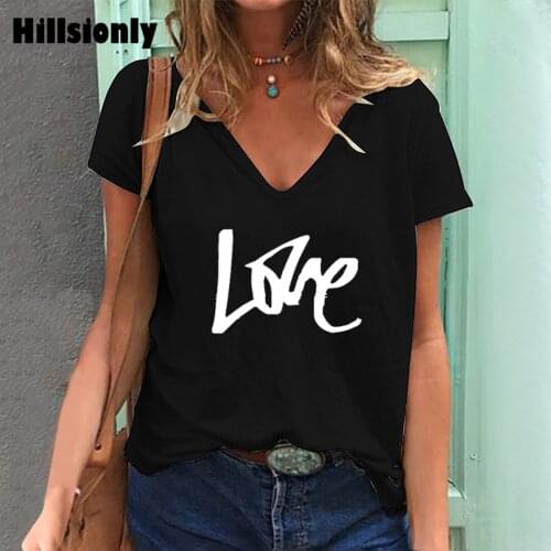 Oversized Print Short Sleeve T Shirt Woman 2021 Ropa Mujer Plus Size Summer Clothes For Women Casaul Tops V Neck T-shirts
