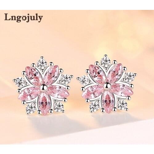 Noble Women Earring 100% 925 Sterling Silver Women Heart Snowflake Earrings For Women Girl Anniversary Party Silver 925 Jewelry