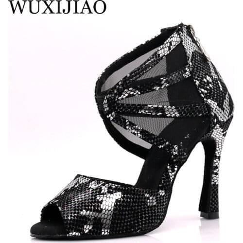 WUXIJIAO Ballroom dance shoes women shoes zapatos de mujer latin dance shoes salsa dance shoes chaussure femme