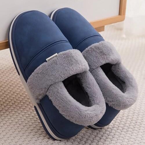 Winter Woman Slippers Platform Velvet Ladies Slippers Waterproof Flock Slippers Warm Home Slippers Soft Comfy Women Shoes