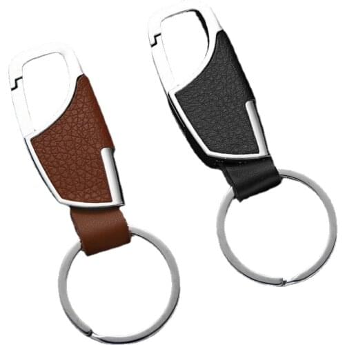 1PCS Fashion Leather key Chain New Men Women Metal Waist Hanging KeyChain Best Gift Key Ring jewelry