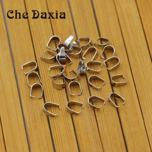 100 pieces/pack) 4*8MM stainless steel bails for DIY Necklace Pendants Clasps accessories