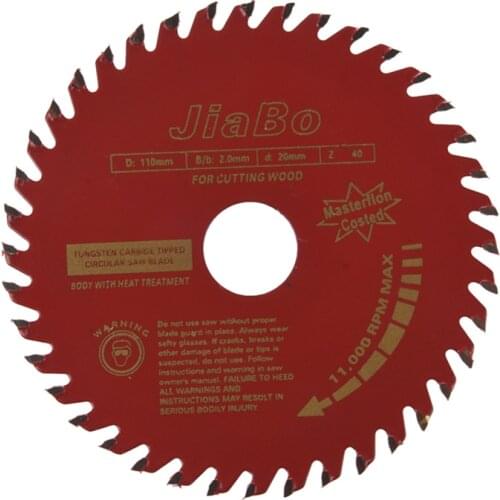 110mm Diameter 40T Rotary T.C.T Metal Saw Blade for Wood Cutting