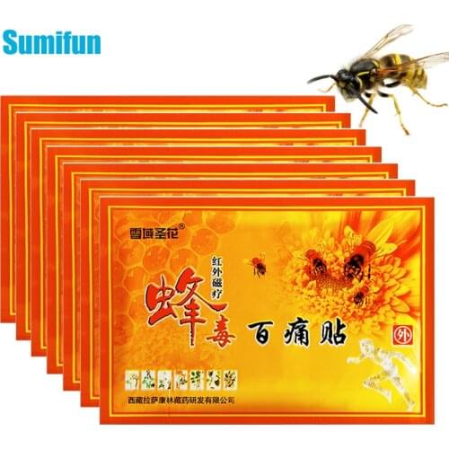 120pcs Bee Pain Relief Patch Medical Cold Compress Plaster Upper Body Back Arthritis Neck Muscle Shoulder Therapy Stickers