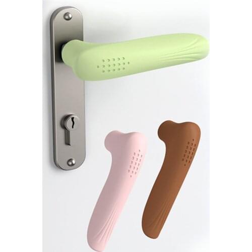 2pcs Home Door Handle Knob Silicone Doorknob Safety Cover Protector Baby Child Protection Products Anti-collision