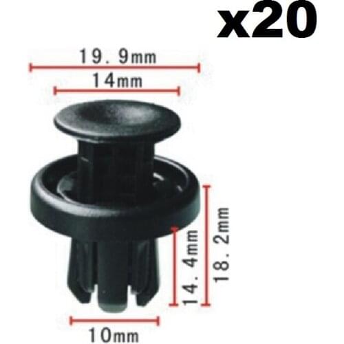 20x For Honda The 9th generation Acord Bumper buckle / Nylon Retainer Clip B130