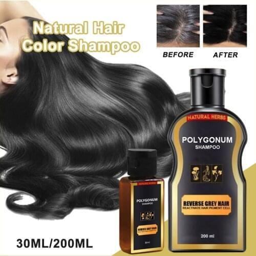 30ml black Hair Shampoo Grey Reverse Hair Color Shampoo Anti Gray Hair Treatment White Removal Natural Herbal