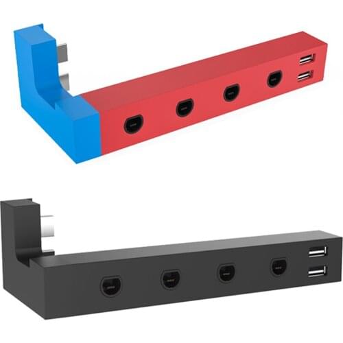 ALLOYSEED 4 Port Controller Adapter with 2 USB Ports for Nintendo GameCube Controller Can Connect 4 Handles New