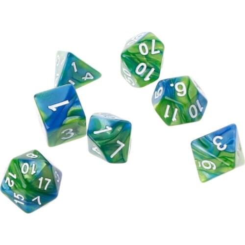 7pcs/Set Acrylic Polyhedral Dice For TRPG Board Game D4-D20 Dropshipping