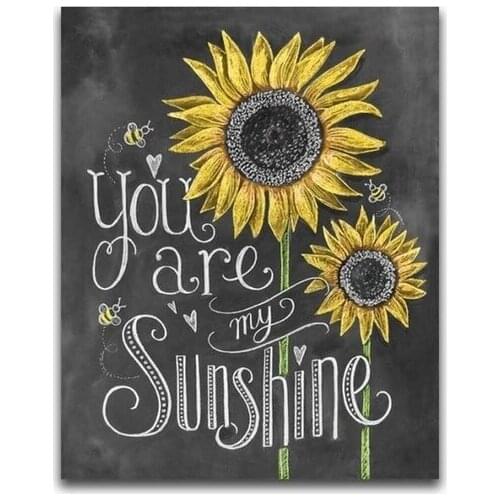 DIY spuare&round You Are My Sunshine diamond painting