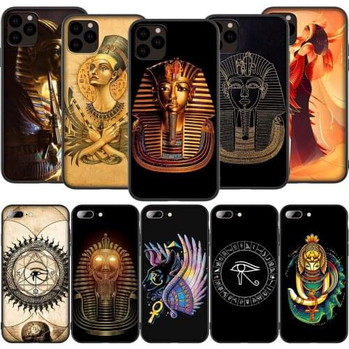 T59 Egypt Nefertiti Anubis Ankh Silicone Soft Case for iPhone 12 Mini 11 Pro XS Max XR X 8 7 6 6S Plus 5 5S SE 2020