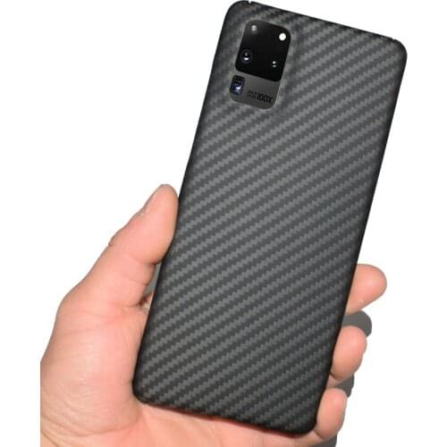 Real Aramid Fiber Case for Samsung Galaxy S20 Plus Cover Full Protection Carbon Fiber Pattern For Samsung S20 Ultra S20 Case