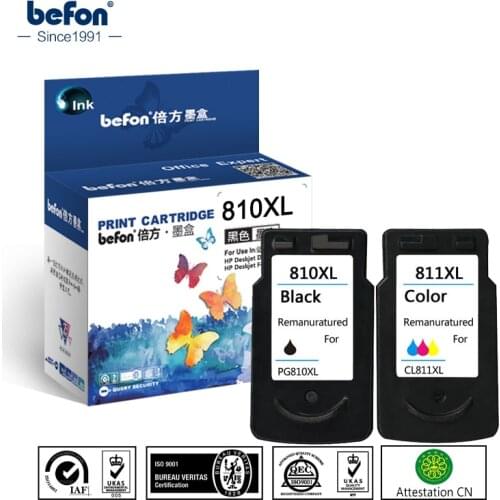 Befon Compatible 810XL 811XL 810 XL Ink Cartridge Replacement for Canon PG810 CL811 for Pixma MP245 258 268 276 486 496 Printer