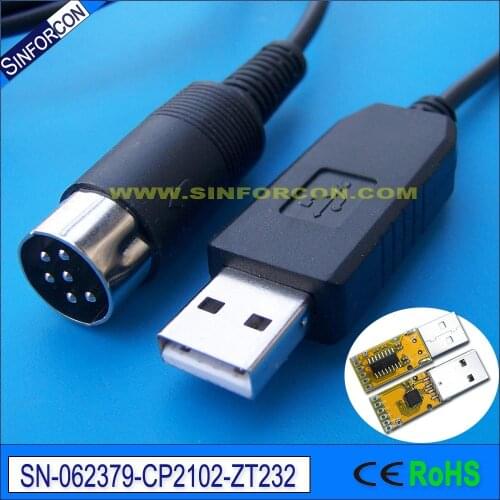 CP2102 usb rs223 adapter cable with DIN 6P male usb cat control cable for kenwood ts-450s ts690 ts 790 ld-150