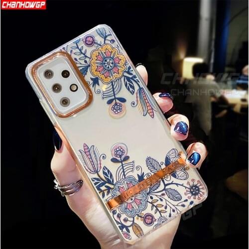For Samsung Galaxy A12 A52 A72 5G Case Luxury Flower Leaf Transparent Soft Silicone Phone Cases For Samsung A51 A71 Cover Fundas
