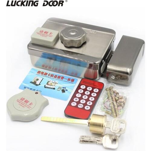 DC 12V Electronic RFID Door Gate Lock Smart Electric Strike Lock Magnetic Induction Door Entry Access Control System Single head