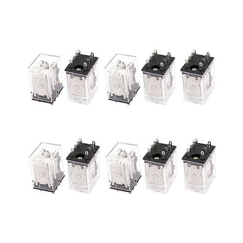 HH52PL DC 24V Coil DPDT 8-Pin Power Electromagnetic Relay 10PCS
