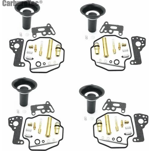 For Yamaha VMX1200 1985 1986 1988 - 2007 VMX 1200 Carburetor Repair Kit Spring Plunger Chamber Gasket Float Valve 4 Sets Parts