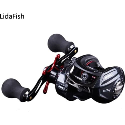 Lidafish 6.4:1Gear Ratio Baitcasting Fishing Reel Magnetic Brake System 8KG Drag Casting Reel Aluminum CNC Spool Fishing Coil