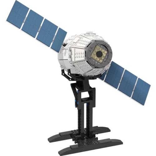 MOC-4573 Space Station Saturn Dragon Rocket Building Blocks Cityss Shuttle Satellite Astronaut Figure Man Bricks Children Gift