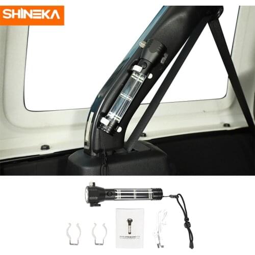 Safety Hammer For Jeep Wrangler JL Car Solar Escape Rescue Flashlight Multifunction Accessories For Jeep Wrangler JL 2018