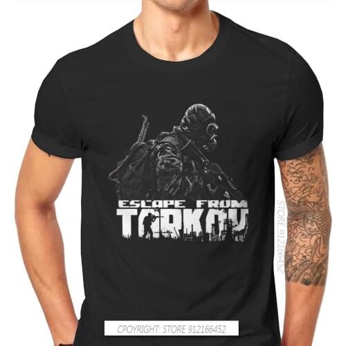 Escape From Tarkov Shooter Game Individuality T-Shirt PMC O-Neck Pure Cotton For Men