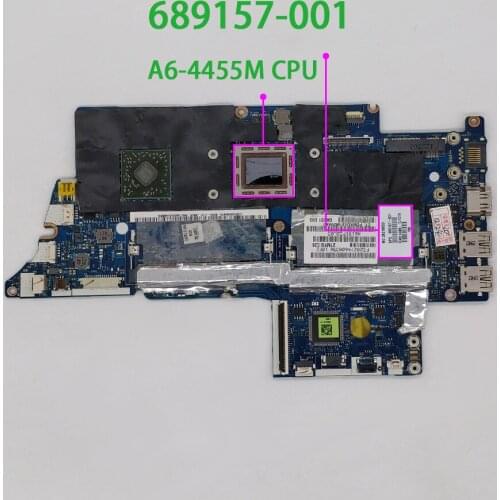 Genuine 689157-001 689157-501 689157-601 QAU51 LA-8731P A6-4455M Laptop Motherboard for HP ENVY SLEEKBOOK 6 6-1000 NoteBook PC