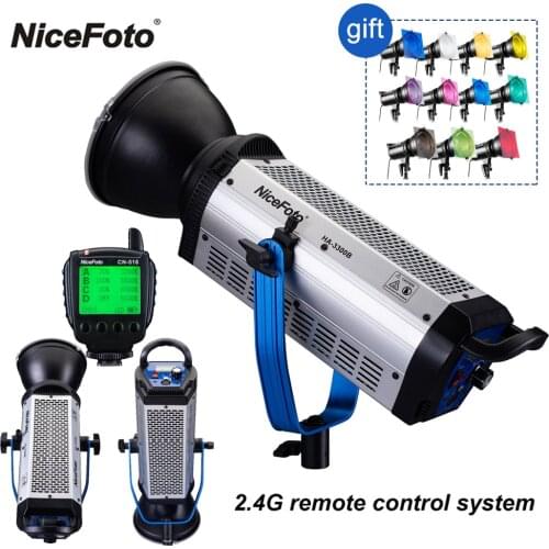 NiceFoto HA-3300B 330W Daylight COB LED Light 5500K Photography Lighting Studio Light Video Lamp With 2.4G Remote Control Flash