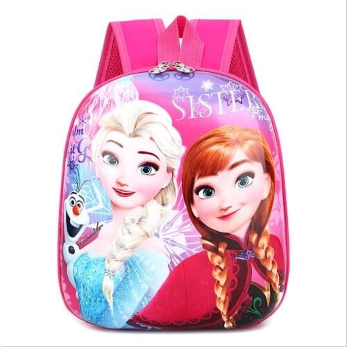 2019 New Pattern Eggshell Both Shoulders Package Lovely Fashion 3d Elsa Backpack Kindergarten Children Package Customize