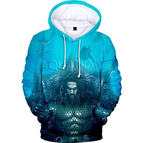 Imaginative 3D Aquaman Hoodies Hip Hop Spring/Autumn Hoodies Sweatshirt Male 3D Popular Casual Pullover Sweatshirts Boys Coats