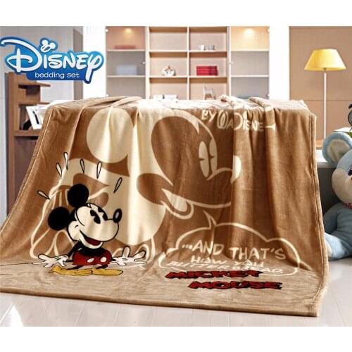 Cute mickey mouse blanket 150*200cm size cartoon bedspreads for children boy kids warm smooth beddings soft flannel linens