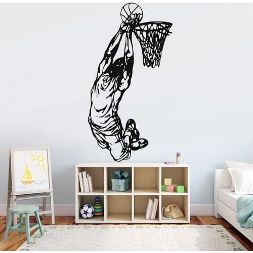 Teen Room Wall Decal Basketball Team Game Ball Sports Vinyl Wall Sticker Home Decoration School Dormitory Wall Murals Z340