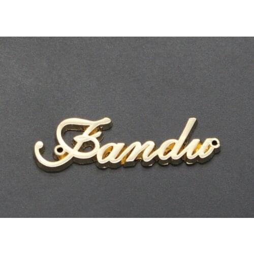 Custom Garment Metal Labels for Clothing metal tags for Brand handbags logo tags