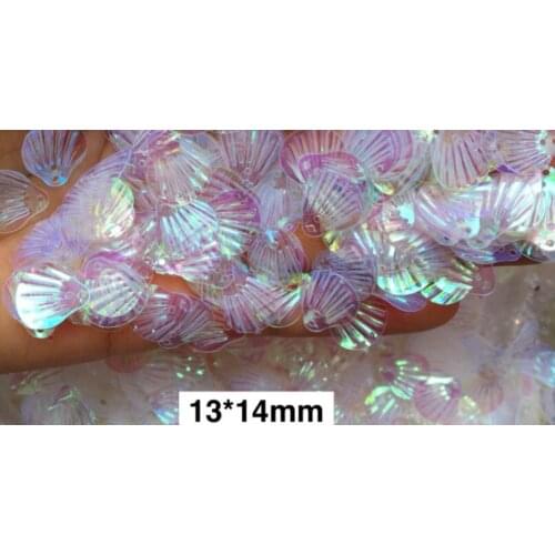 A3 Sewing supplies 14mm Bright white shell sequins sector sequins DIY material shell beads clothing accessories