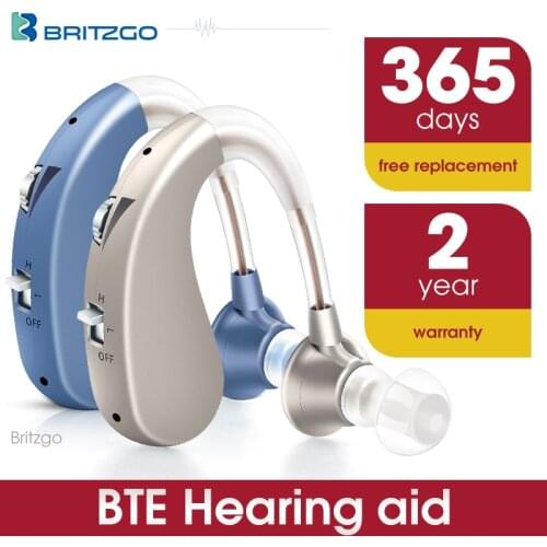 Britzgo Deaf Hearing Aid Hearing Amplifier USB Rechargeable Digital Noise Reduction Wireless Stealth Sound Amplifier BHA-1204