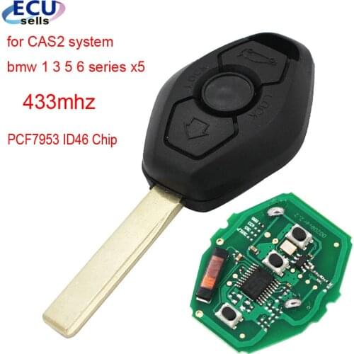 3 Buttons Smart Remote Key 433Mhz PCF7953 ID46 Chip for BMW CAS2 5 series E46 E60 E83 E53 E36 E38