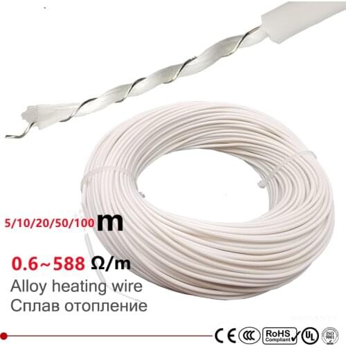 10 ohm/meter silicone rubber alloy spiral heating wire heating cable electro-thermal wire soft wram multipurpose heating cable